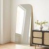 Dovelina Metal Frame Round Top Full Length Mirror Large Wall Mirror - 2 of 4