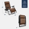 Best Choice Products Oversized Padded Zero Gravity Chair, Folding Outdoor Patio Recliner w/ Side Tray - 2 of 4