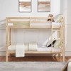 NicBex Bunk Bed with Thick Posts,Wood Bunk Bed Frame with Ladder and High Guardrail for Kids Teens Dorm Rooms - 2 of 4