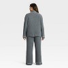 Women's Cozy Ribbed Notch Collar Long Sleeve Shirt and Pants Pajama Set - Auden™ - 2 of 3