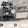 Snynuxx Shoe Cabinet Storage for Entryway, Narrow Shoe Rack Cabinet with 2 Flip Drawers, Freestanding Hidden Shoe Rack Storage Organizer - 3 of 4