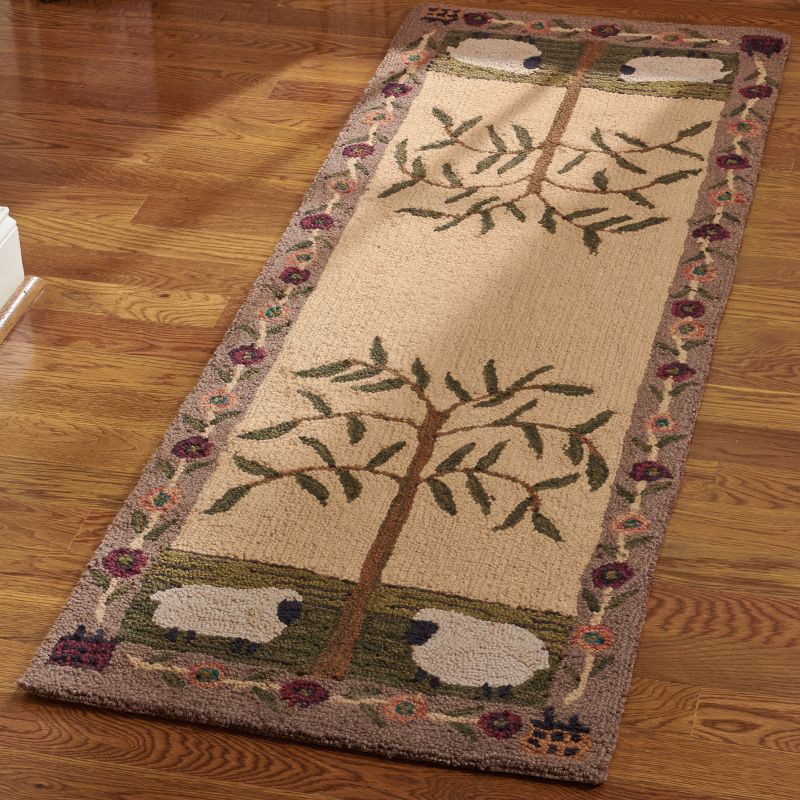 Park Designs Willow & Sheep Hooked Rug Runner, 2 of 4