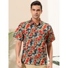 Lars Amadeus Men's Sunflower Printed Short Sleeve Button Down Hawaiian Shirt - 2 of 4