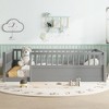 KWPZQEB Floor Bed Frame with Safety Guardrail, Montessori Kids Wooden Floor Bed with Slats, Wood Beds Frame for Kids Girls, Boys - 3 of 4