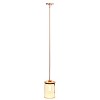 1-Light 9.25" Modern Farmhouse Adjustable Hanging Cylindrical Clear Glass Pendant Fixture with Metal Accent - Lalia Home - 2 of 4