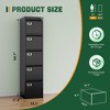 Mlezan 5-Drawer File Cabinet: Metal, Lockable,Narrow Design for Under-Desk Storage.Fits A4/F4/Letter/Legal Files,Assembly Required. - 3 of 4