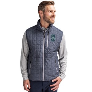 Seattle Mariners Cutter & Buck Rainier PrimaLoft® Mens Big and Tall Eco Insulated Full Zip Puffer Vest - 1 of 1