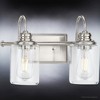 Urban Ambiance Luxury Vintage Bath Light 9.875''H x 14.625''W,  Brushed Nickel Finish,  Hedland Collection, UHP4061 - 4 of 4
