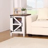 White Wooden Nightstand End Table with Charging Station, USB Ports, Drawer Storage, Small Bedside Table for Bedroom, Living Room, Office - 2 of 4
