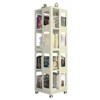 Vynxaria 4-Tier All-Steel Rotating Bookshelf with 360¡« Wheels, Large Size Sturdy & Spacious Book Rack, New Style Yellow Bookshelf - 2 of 4