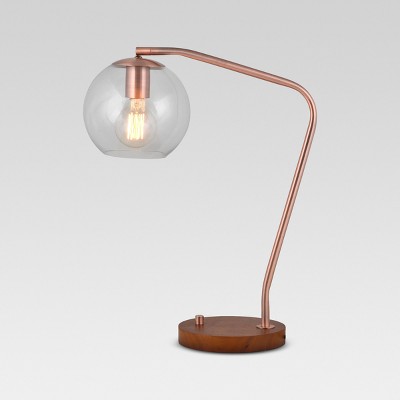 Menlo glass store globe desk lamp