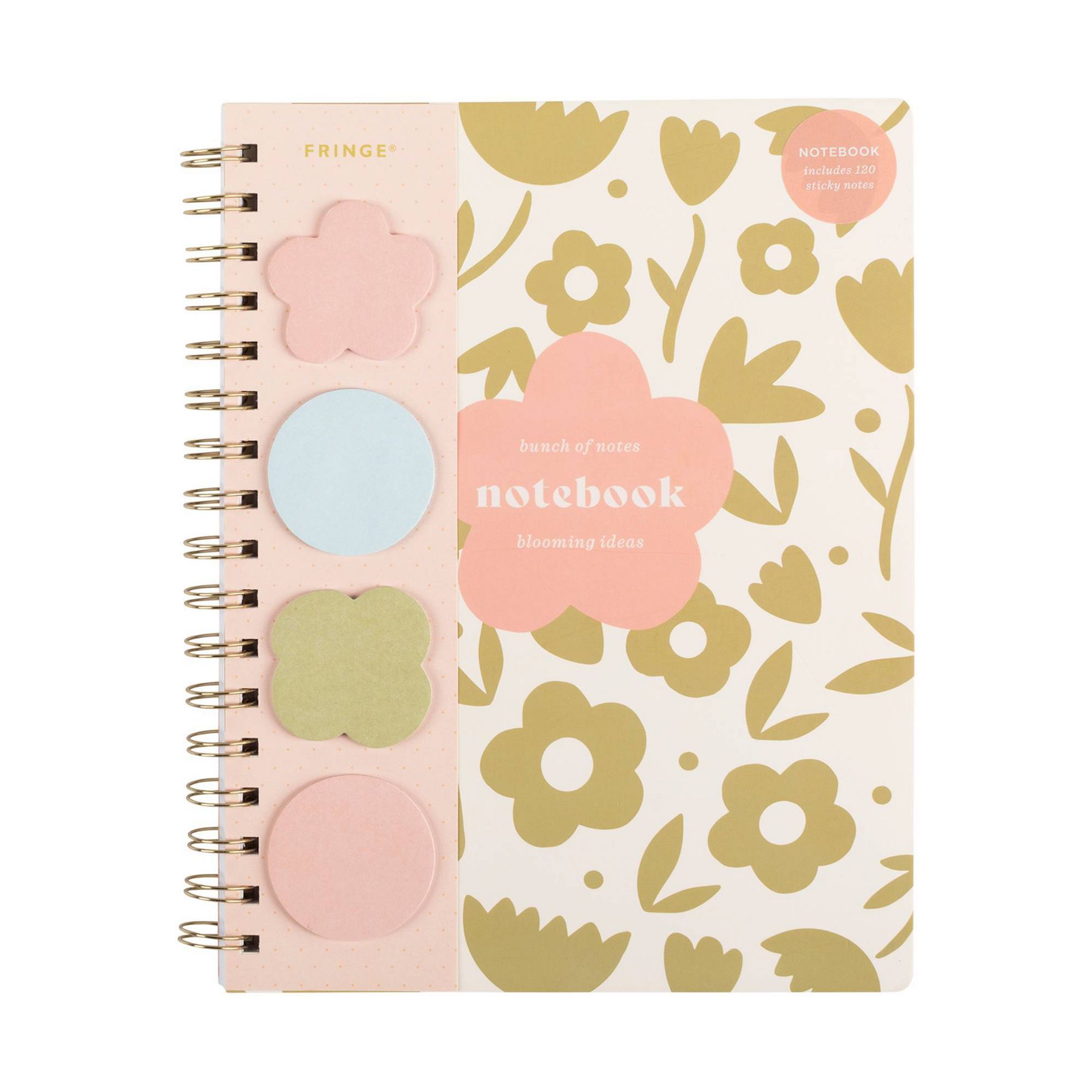 FRINGE Paperback Spiral Notebook with Sticky Notes Cute Graphic
