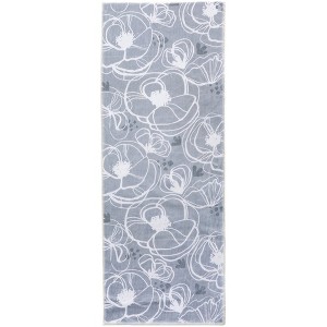 Cozy Living Runner Rug – Field of Poppies Design, 21" x 54", Floral Pattern in Warm Reds on Soft Low-Pile with Non-Slip Backing - 1 of 3