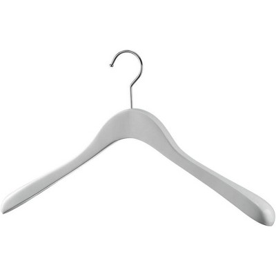 White Wooden Hangers 6 Pack - Extra Thick Clothes Hangers For Coat ...