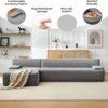 COZONY 108" Cloud Sectional with Chaise, Ultra-Soft Corduroy L-Shaped Sofa Bed, Super Fluffy, Cozy - 4 of 4