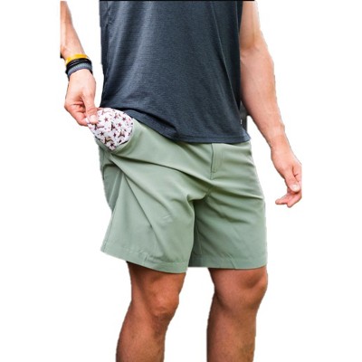 Burlebo Men's Everyday Shorts (Light Sage - Mallard Duck, XX-Large)