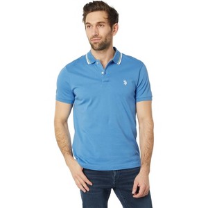 U.S. Polo Assn. Men's Slim Fit Tipped Interlock Knit Polo - 1 of 3