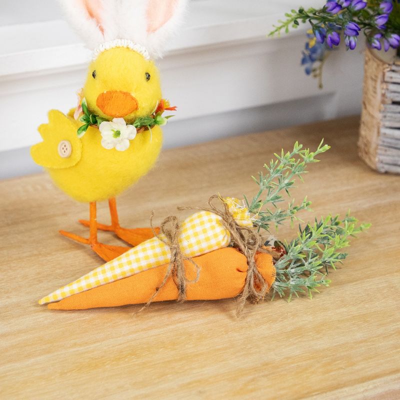 Northlight Fabric Carrot Easter Decorations - 9" - Orange and Yellow - Set of 3, 2 of 8