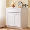 VEVOR Shaker Base Cabinet, 30-Inch Unassembled Sink Base Cabinet, 30" W x 24" D x 34.5" H Ready to Assemble Cabinet, White - 2 of 4