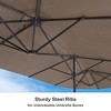 PURPLE LEAF 13ft Patio Market Umbrella and Base Double-Sided Rectangle Outdoor Table Sun Umbrellas with Crank - 4 of 4