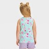 Toddler Girls' Floral Shirt - Cat & Jack™ Turquoise Blue - 2 of 3