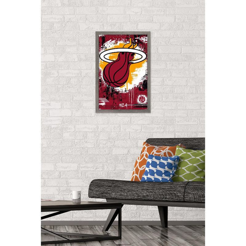 Trends International NBA Miami Heat - Maximalist Logo 23 Framed Wall Poster Prints, 2 of 7