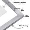 Americanflat 16x24 Poster Frame with Polished Plexiglass - Use as 12x18 Frame with Mat or 16x24 Frame Without Mat - Hudson Collection - Silver - 3 of 4