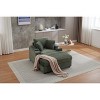 Dexmalle Corduroy Upholstered Chaise Lounge Sofa with Handrail storage and Ottoman - 2 of 4