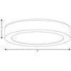 Progress Lighting, Edgelit, 1-Light, Flush Mount, White, Polycarbonate Shade Collection: Edgelit Flush Mount, 1-Light, White, Polycarbonate Shade - 3 of 4