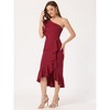 Allegra K Women's Midi Dress Casual One Shoulder Mermaid Dress - 2 of 4
