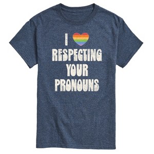 Men's - Instant Message - I Love Respecting Your Pronouns Short Sleeve Graphic T-Shirt - 1 of 4