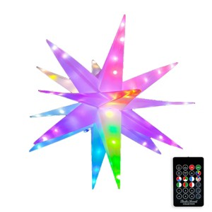 Flipo Twinklers 15-Inch Decorative Illuminated LED Star Lights With 105 Illumination Options - 15 x 15 - Multi-Color - 1 of 3