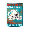 Evergreen Garden Flag Embossed Suede, Miami Dolphins Double Sided Indoor Outdoor Decor 18" x 12.5" - 4 of 4