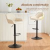 Set of 2 Mid Century Modern Leatherette Gaslift Adjustable Swivel Bar Stools - Glitzhome - 2 of 4