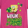 Girls' - SpongeBob Squarepants - Luck Of The Square Pants Fitted Short Sleeve Graphic T-Shirt - 2 of 4