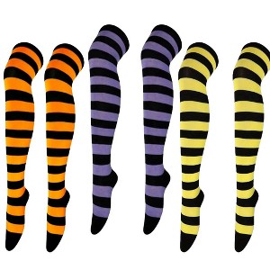 Striped Patterned - Over the Knee - Socks from the Sock Panda (Women's Sizes Adult Medium) - Great for Halloween - 1 of 4