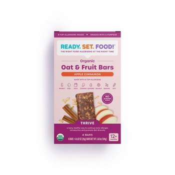 Ready, Set, Food! Apple Cinnamon Oat and Fruit Bar Baby Snacks - 3.67oz/4ct