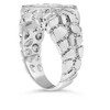 .925 Sterling Silver 1/3 Diamond 6 Stone Rectangle Nugget Gents Ring - 4 of 4