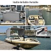 coucheta 4 Bow Heavy Duty Marine Grade Canvas Sun Shade with Mesh Side Panels,Adjustable Aluminum Frame,UV Protection&Waterproofm,Fits for Most Boats - 4 of 4