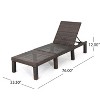 GDFStudio Laraine Outdoor Wicker Adjustable Chaise Lounge - 3 of 4