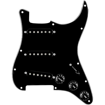 920d Custom Generation Loaded Pickguard for Strat With Black Pickups & Knobs, S7W Wiring Harness Black