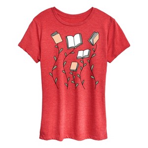 Women's - Instant Message - Book Garden Short Sleeve Graphic T-Shirt - 1 of 4