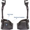 Invacare Wheelchair Legrest Hemi Footrests with Heel Loops, Flip-Up Aluminum Footplate & More - 2 of 4