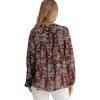Women's Embroidered Velvet Yoke Floral Blouse - umgee - 3 of 4