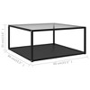 vidaXL Coffee Table Transparent and black - 2 of 4