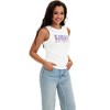 ATHLECHIC Women's Summer Ruched Ribbed Crew Neck Sleeveless Tank Tops - 3 of 4