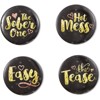 Blue Panda 16-Piece Buttons Pins for Bachelorette Party Bridal Shower Pins, 16 Designs, 2.25 in - 4 of 4