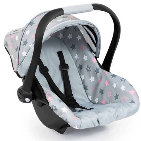 Bayer Design Deluxe Car Seat Grey Pink Stars Retractable Shade Target