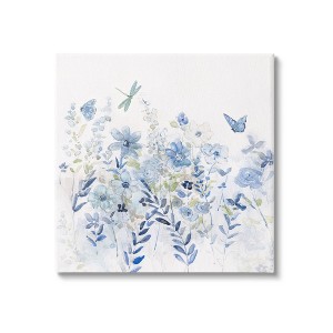 Stupell Industries Delicate Blue Floral Garden Canvas Wall Art - 1 of 3