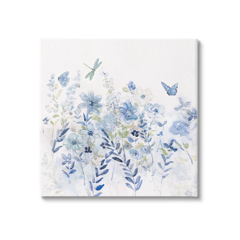 Stupell Industries Delicate Blue Floral Garden Canvas Wall Art, 1 of 6